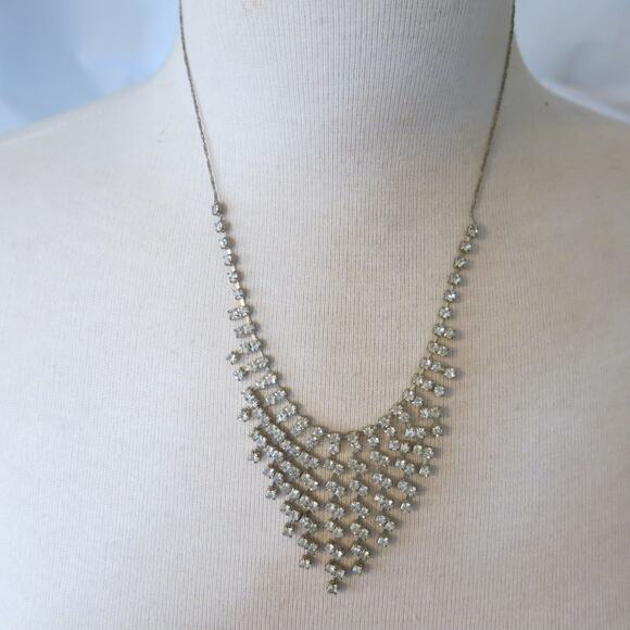 Rhinestone Jewelry Set Tiara Crown 2 Necklaces Costume Dress Up Cosplay Princess - Picture 8 of 13